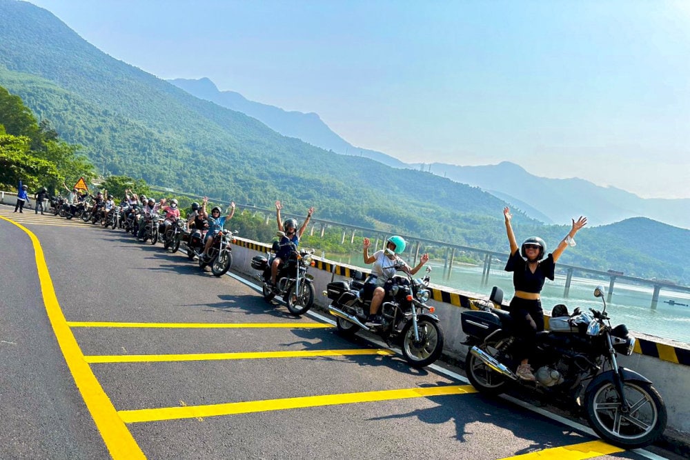 Free to explore Hue and stop at An Dinh Palace on a motorbike
